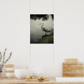 Poster Oiseau de marais sur le rivage (Cuisine)