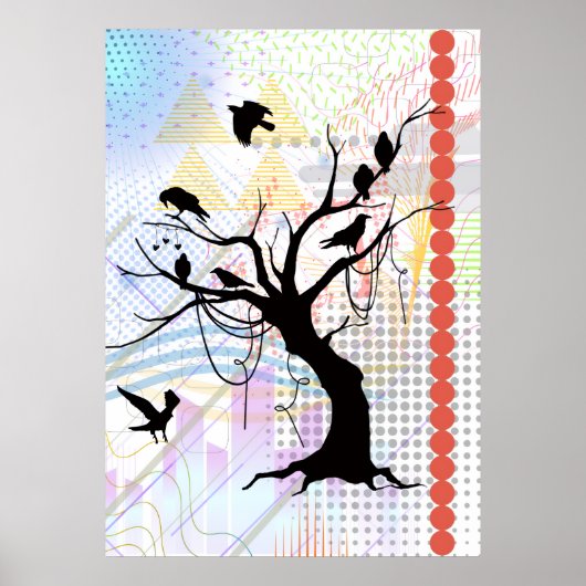 Poster Oiseau de même plumage soyez unique ensemble (Devant)