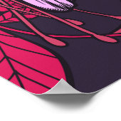 Poster Oiseau-de-mer et violette de fuchsia (Coin)