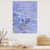 Poster Oiseau de mer Jardin bleu Floral BibleÉcriture (Cuisine)