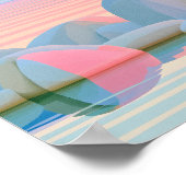 Poster Oiseau de mer solitaire Pastel Ombre Reflets du co (Coin)