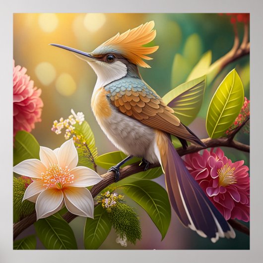 Poster Oiseau de miel doré Imaginaire (Devant)