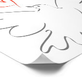 Poster Oiseau de paix et de coeur (Coin)