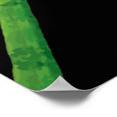 Poster Oiseau de paradis à la fête d'anniversaire noire (Coin)