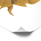 Poster Oiseau de Paruline à poitrine d'Audubon sur Plante (Coin)