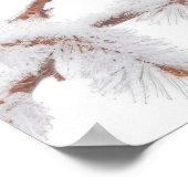 Poster Oiseau de Robin Rouge en neige (Coin)