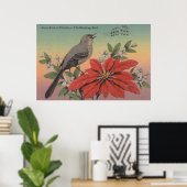 Poster Oiseau d'État de FlorideMocking Oiseau de Floride (Bureau à domicile)