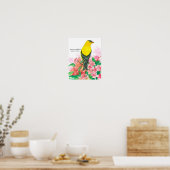 Poster Oiseau d'État de Washington American Goldfinch Jau (Cuisine)