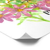 Poster Oiseau d'État du Montana Meadowlark Fleur Bitterro (Coin)