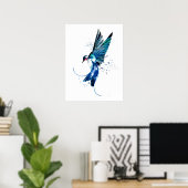 Poster Oiseau d'hirondelle bleu (Bureau à domicile)