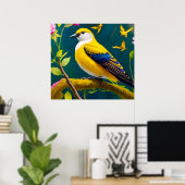 Poster Oiseau doré (Bureau à domicile)