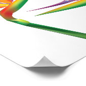 Poster Oiseau du Paradis Mur Floral Imprimer Art (Coin)