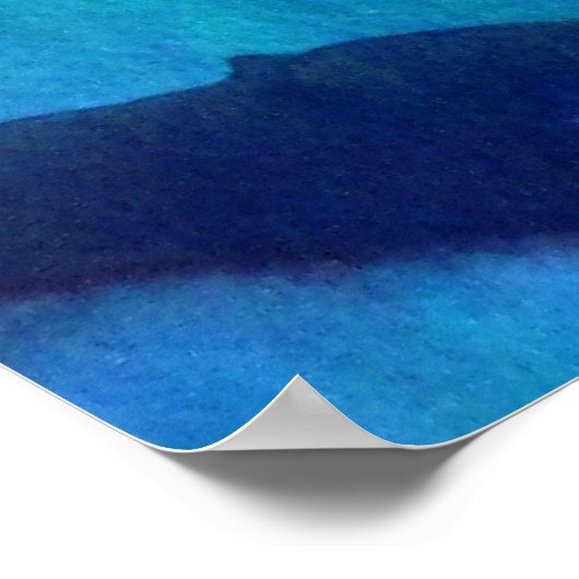 Poster Oiseau du Paradis Strelitzia aquarelle (Coin)