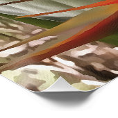 Poster Oiseau du Paradis Strelitzia Reginae Acrylique Pai (Coin)