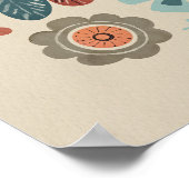 Poster Oiseau en forêt - Cuckoo en Fleur Art populaire (Coin)