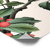 Poster Oiseau et fleurs (Coin)
