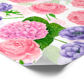 Poster Oiseau et fleurs (Coin)