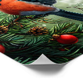 Poster Oiseau hivernal (Coin)