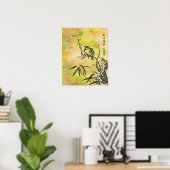 Poster Oiseau japonais vintage (Bureau à domicile)