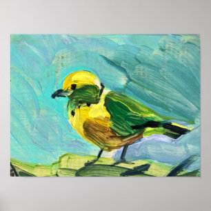 Poster Oiseau jaune