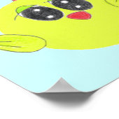 Poster Oiseau jaune vert bébé (Coin)