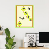 Poster Oiseau jaune vert bébé (Bureau à domicile)