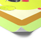 Poster Oiseau jaune vert bébé (Coin)