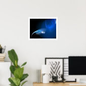 POSTER OISEAU LÉGER EN BLEU (Bureau à domicile)