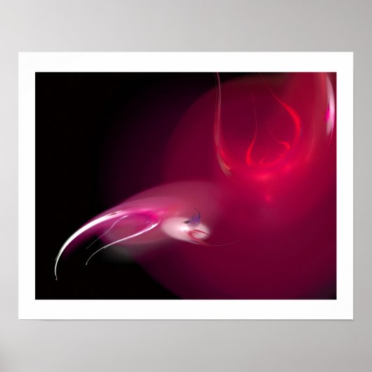 POSTER OISEAU LÉGER EN ROUGE (Devant)