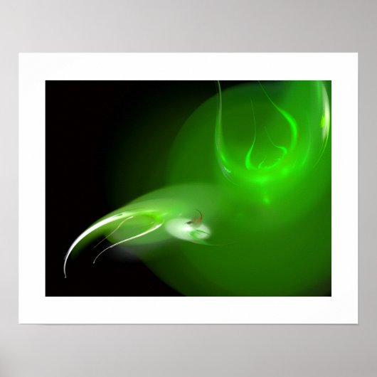 POSTER OISEAU LÉGER EN VERT (Devant)