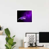 POSTER OISEAU LÉGER EN VIOLET (Bureau à domicile)