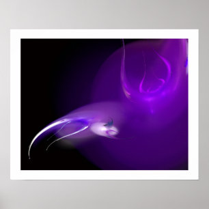 POSTER OISEAU LÉGER EN VIOLET