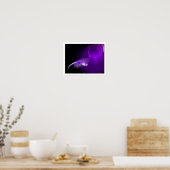POSTER OISEAU LUMINEUX EN POURPLE (Cuisine)