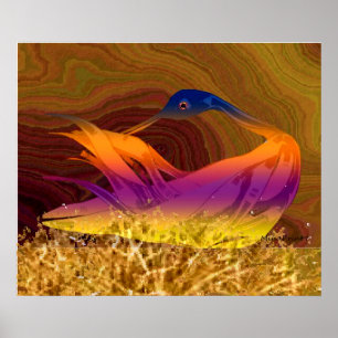 Poster Oiseau mère