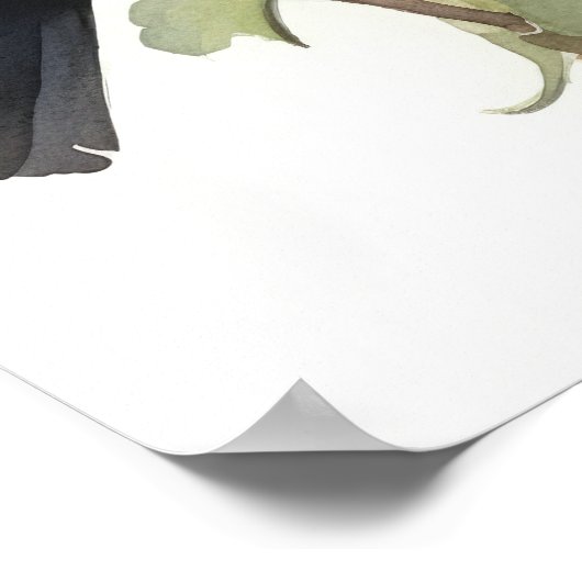 Poster Oiseau-noir à tête jaune Imprimer l'affiche (Coin)