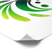 Poster Oiseau noir vert masqué (Coin)