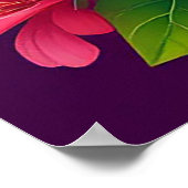 Poster Oiseau perché parmi des fleurs colorées (Coin)