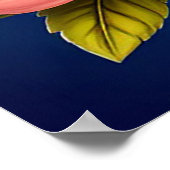 Poster Oiseau perché parmi des fleurs colorées (Coin)