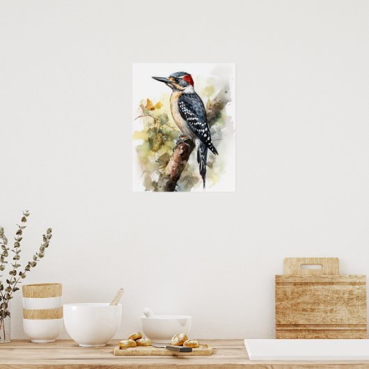 Poster Oiseau Pic Imprimer l'affiche (Cuisine)