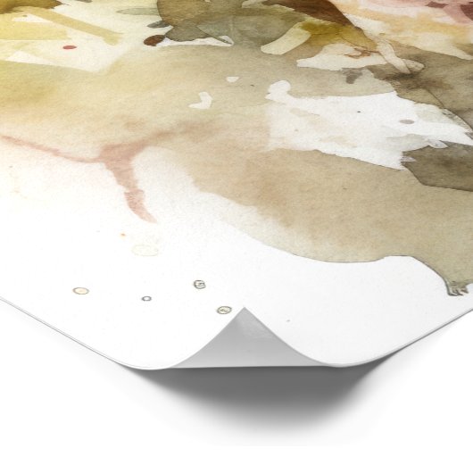 Poster Oiseau Pic Imprimer l'affiche (Coin)