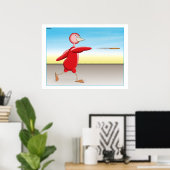 Poster Oiseau rouge (Bureau à domicile)