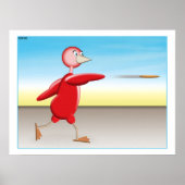 Poster Oiseau rouge (Devant)