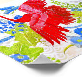 Poster Oiseau rouge (Coin)