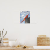 Poster Oiseau rouge avec Psaumes Hope Bible Verse (Cuisine)