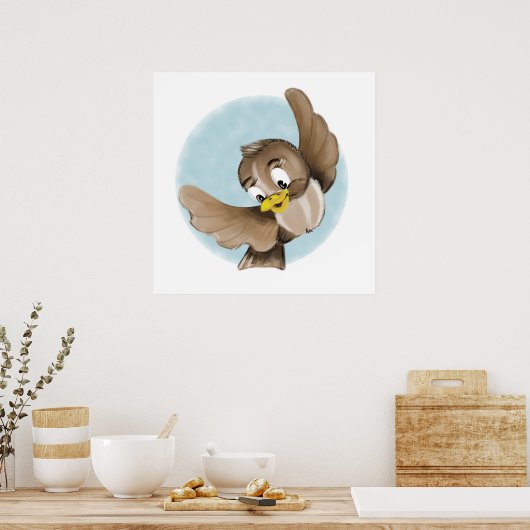 Poster Oiseau souriant (Cuisine)