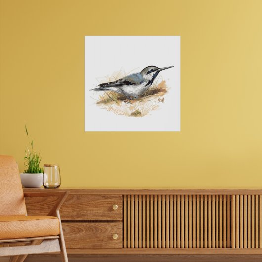 Poster oiseau sur la plage (Salon 2)
