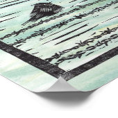 Poster Oiseau sur un fil - Couleur (Coin)