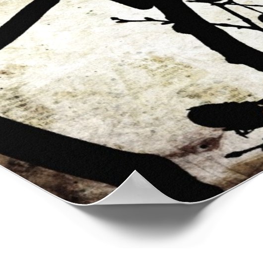 Poster Oiseau sur une branche (Coin)