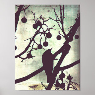 Poster Oiseau sur une branche