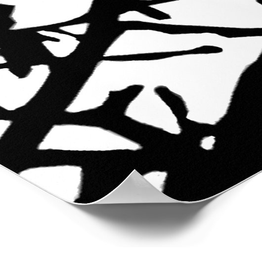 Poster Oiseau sur une branche (Coin)